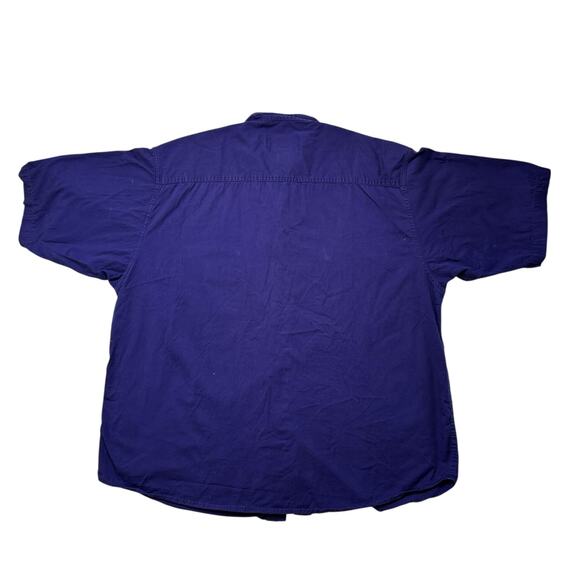 Vintage HARLEY DAVIDSON Royal Purple Button Up Cotton Camp Shirt Size XL Mens - Picture 2 of 7